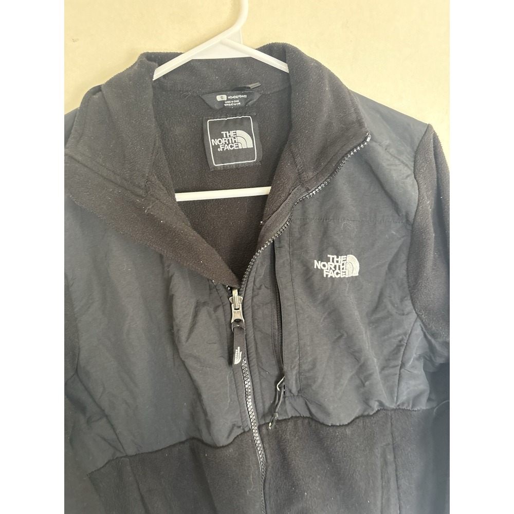 The North Face Osito Womens Sz SMALL Full Zip Fleece Jacket Black Polartec - Picture 2 of 6